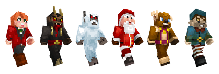 minecraft skin festive mash up