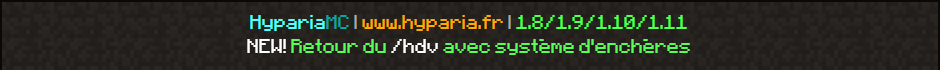 Serveur Minecraft Hyparia