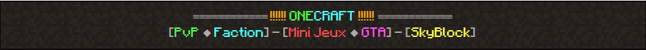 Serveur Minecraft onecraft